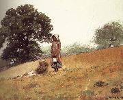 Winslow Homer Boys and girls on the hill oil painting